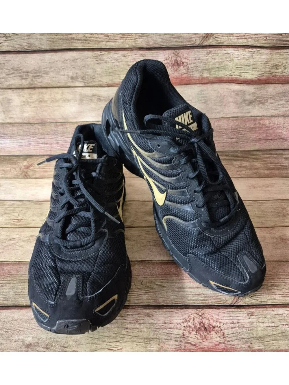 Nike Air Max Torch 4 Mens Size 11.5 Black Metallic Gold Running Shoe CN2159-002
